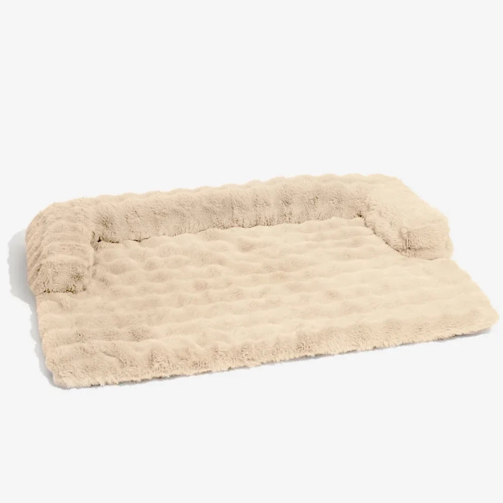 Fluffy Plush Dog Bed Soft Plush Dog Pad, Sofa Couch Pet Furniture Protector Cover, Washable, Blanket Cushion Dog Kennel