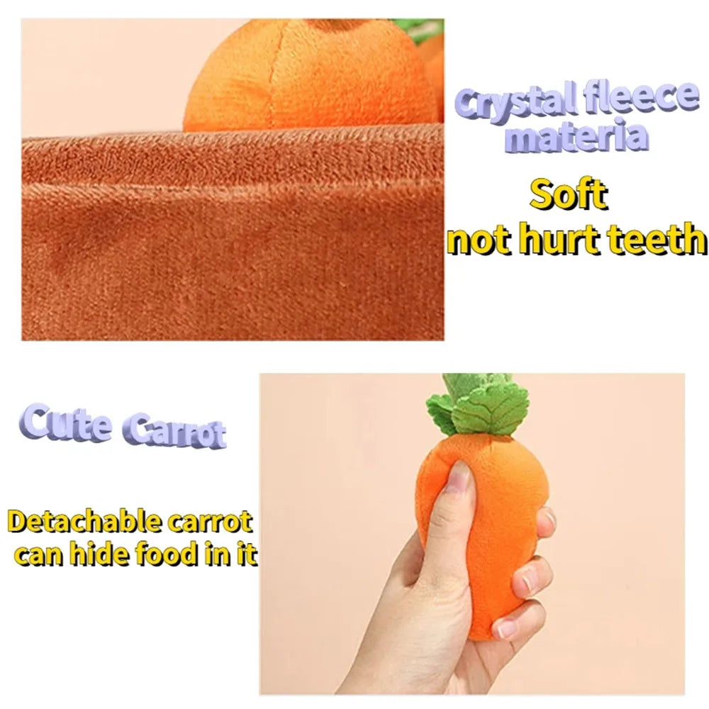 12 Plush Carrots Enrichment Dog Puzzle Toys Hide and Seek Carrot Farm Dog Toys Carrot Patch Dog Snuffle Toy for Puppy Large Dogs