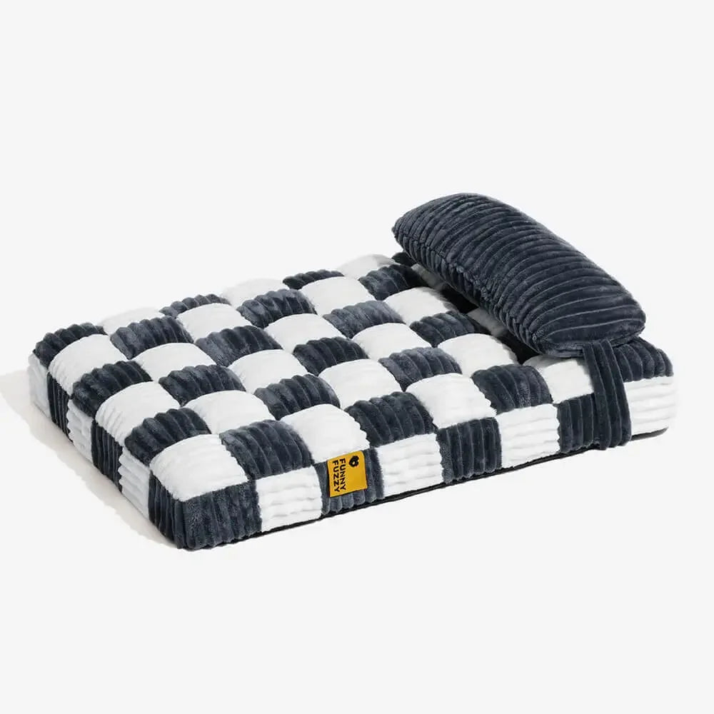 Handmade Plush Square Orthopedic Support with Pillow Large and Small Dog Beds Warm and Soft Dog Comfort Pads Pet Mattresses
